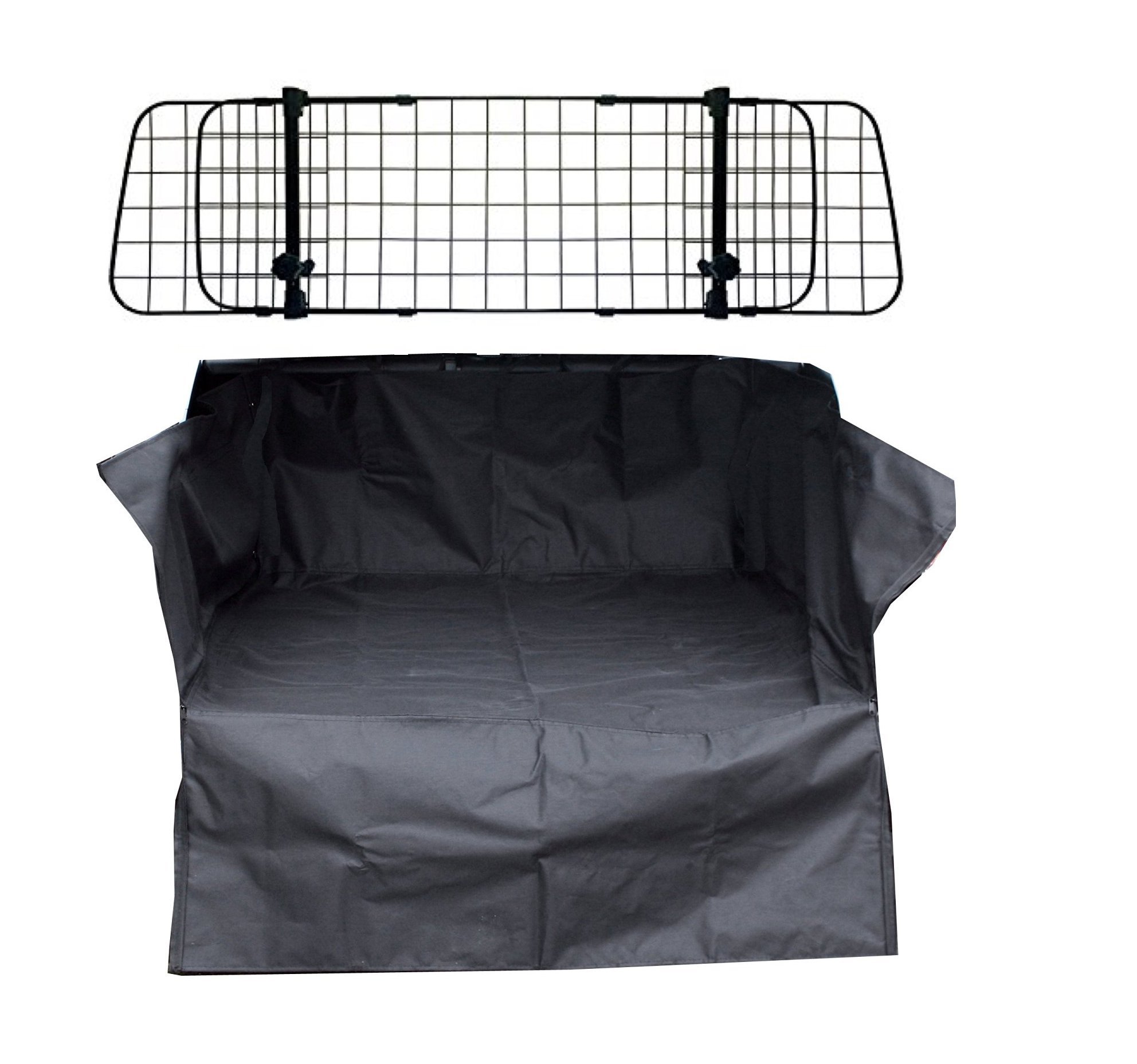Heavy Duty Car Boot Liner Mat & Bumper Protector & Mesh Grill Dog Barrier Guard