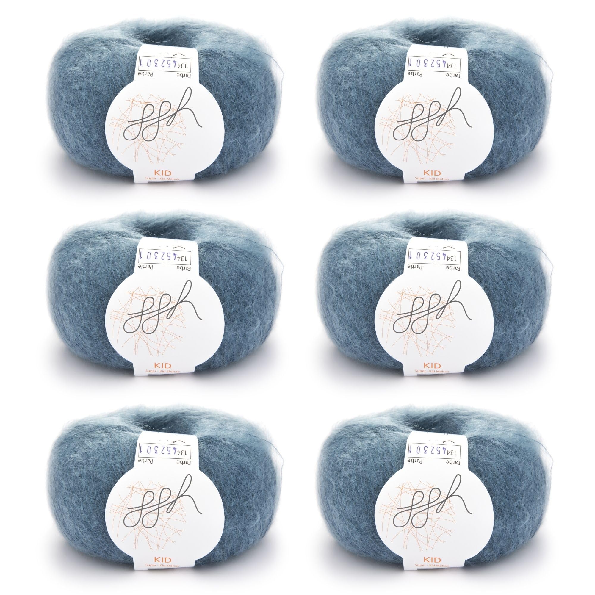 ggh Kid Box - 6 balls of Kid Mohair Knitting Wool - Colour 134 - Ocean