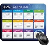 Mouse Pad 2026 Calendar,Computer Mouse Pads Calendars Non-Slip Rubber Desk Mat Mousepad Gaming Office Keyboard Mat (9.45x7.87 in) (Blue)