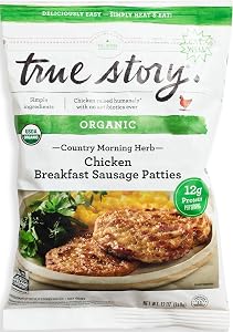 True Story Foods Organic Country Morning Chicken Breakfast Patties, 12 OZ