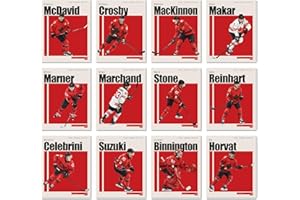 Canadian Olympic Hockey Stars 2026 Posters - Set of 12 Team Canada Prints - McDavid, Crosby, MacKinnon, Makar, Celebrini - Co