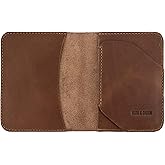 Hide & Drink, Bifold Card Wallet Diagonal Handmade from Full Grain Leather, Classy Compact Storage, Professional, Cash Organizer, Accessories - Single Malt Mahogany