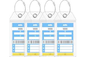 Cruise On NCL Cruise Luggage Tag Holder (4 Pack) – Fits Printed Norwegian Ship Tags – 2025 & 2026 Cruise Essentials – Clear, Durable & Waterproof Luggage Tags for Smooth Sailing