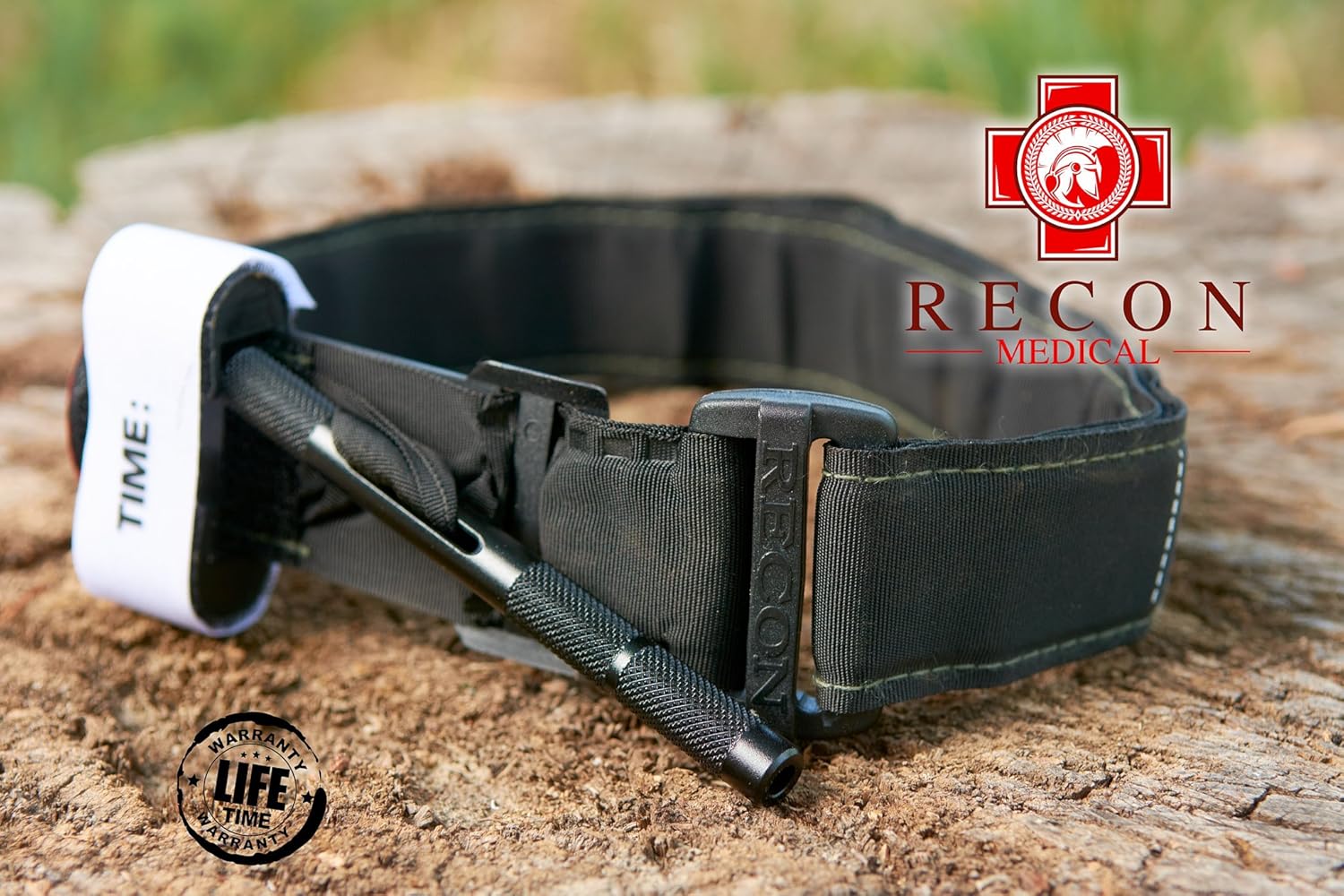 Recon Medical BLK-1PAK-FBA Tourniquet - (Black) Gen 3 Mil-Spec Kevlar Metal Windlass Aluminum First Aid Tactical Swat Medic Pre-Hospital Life Saving Hemorrhage Control Registration Card 1 Pack: Industrial & Scientific
