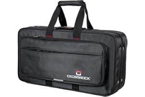Crossrock Lightweight Foam Case for Bb Trumpet | Oxford Exterior, Plush Interior, Backpack Straps – Black (CRP200TRBK-R)