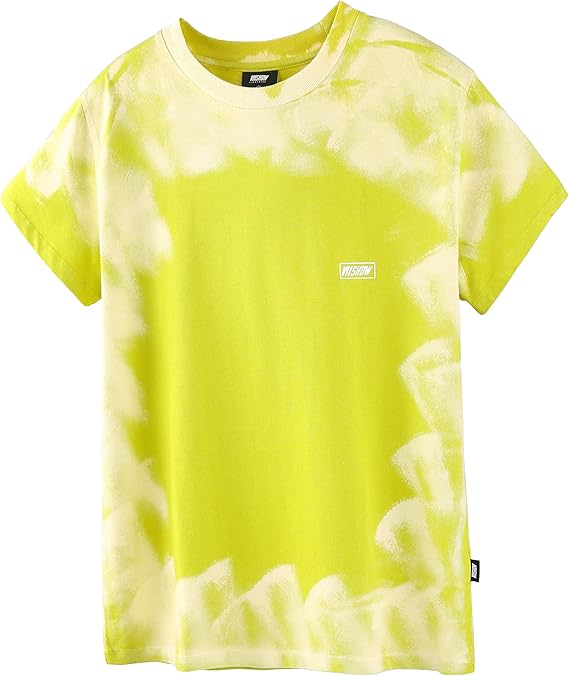 Amazon Viishow メンズ Tシャツ プリント柄 半袖 カットソー トップス おしゃれ カジュアル イエロー Tシャツ カットソー 通販