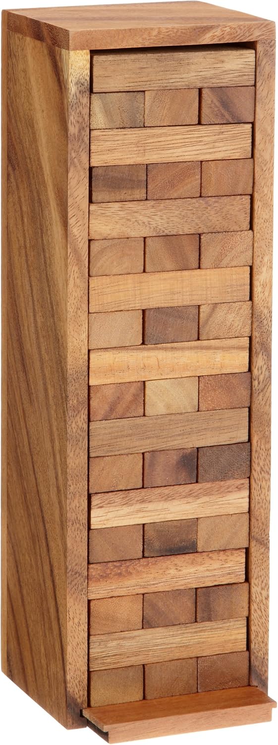 Philos „Verflixter Turm“ Geschicklichkeitsspiel – Höhe 23,5 Cm, Aus Samena-Holz, Für 2-6 Spieler Ab 6 Jahren