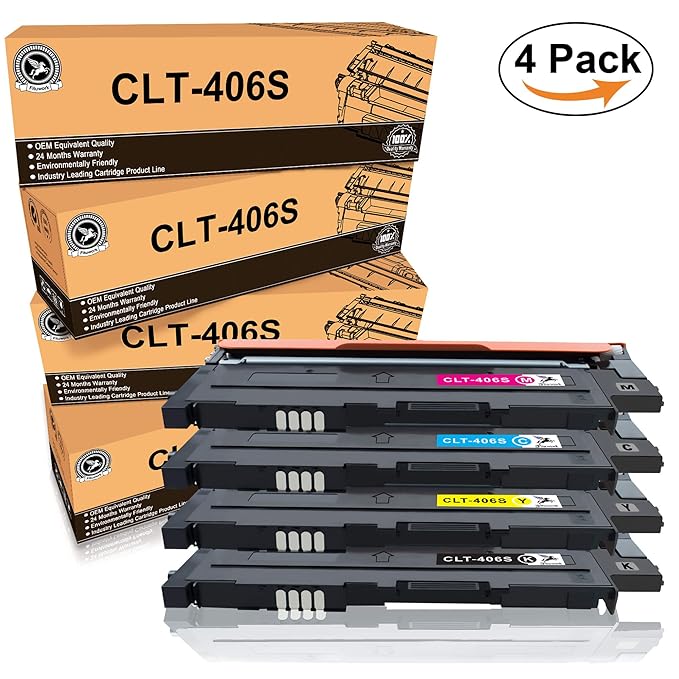 Fituwork CLT-406S 406S Kompatibler Ersatz Tonerpatrone für Samsung CLP-360 CLP-365 CLP-365W CLP-360N CLP-365W CLX-3300 CLX-33