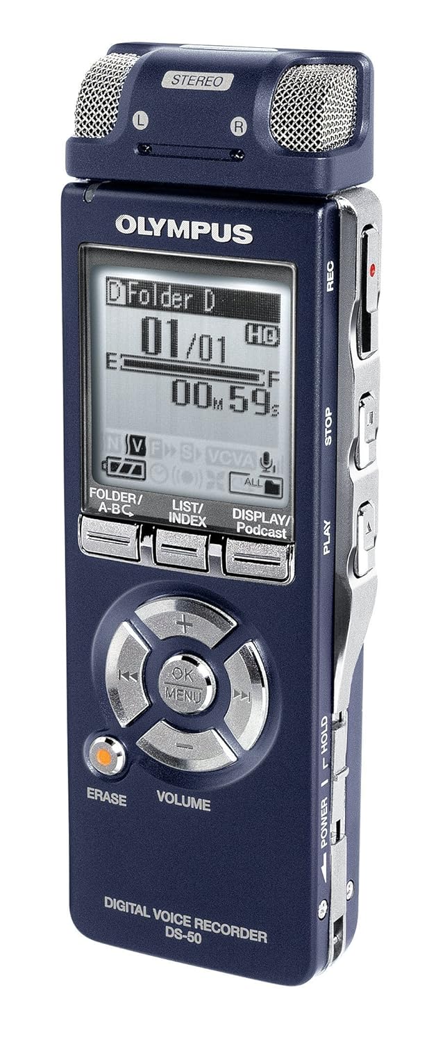 Olympus DS-50 - Digital voice recorder - flash 1 GB - WMA, MP3:  Amazon.co.uk: Office Products
