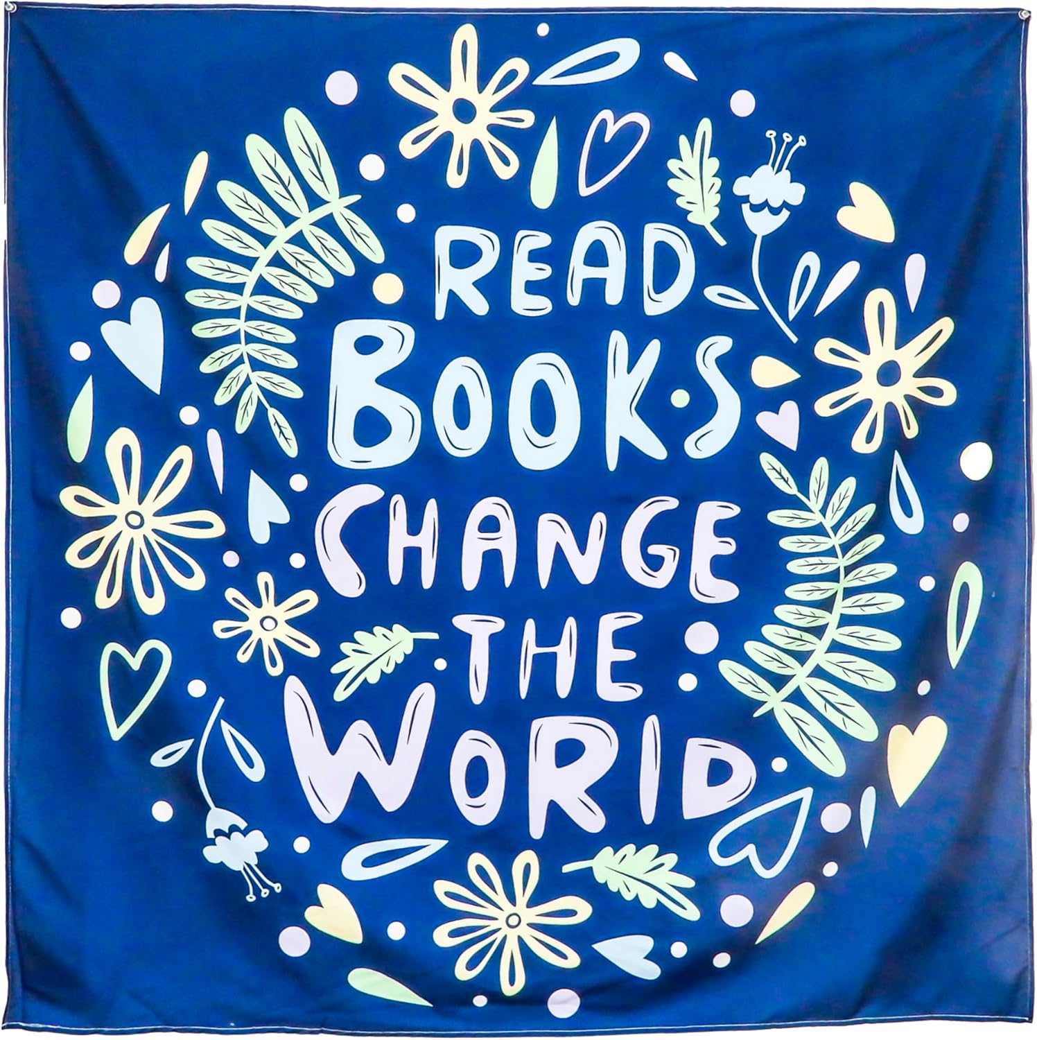Tapestries - Birdy Boutique Learning Tapestry - Read Books Change the World - Lightweight & Easy to Hang - Wall Hanging Canvas for Bedroom, Library, Playroom, Classroom – 48