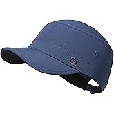 GADIEMKENSD Stretch Army Cap Cadet Military Hats Flat Top Baseball Cap Short Bill Breathable