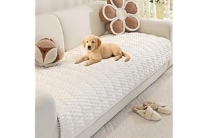 Royhom Couch Cover for Dogs, Soft Sofa Covers 3 Seater, Pet Couch Protector for Dogs, Pet Blanket for Sofa Washable (White, 3