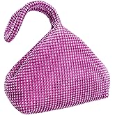 Women's Evening Bag- Upgraded Larger Size Full Rhinestones Bling Wrist Clutch Purse for Party Wedding Date Night