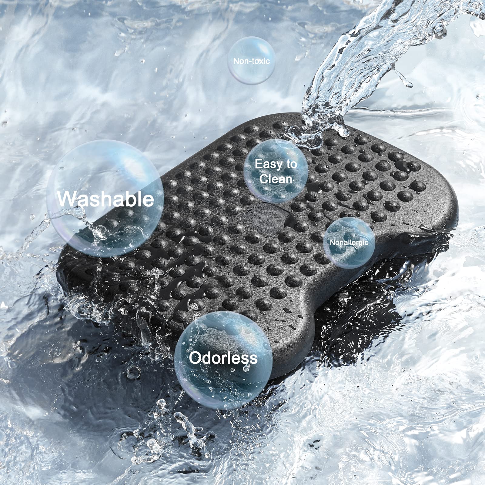 HUANUO Adjustable Footrest Under Desk - Ergonomic Foot Rest with 3 Height Position