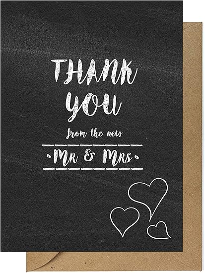 Biglietti Di Ringraziamento Per Matrimonio Con Buste Stile Lavagna Vintage Per Ringraziare Le Persone Per La Loro Presenza Amazon It Cancelleria E Prodotti Per Ufficio