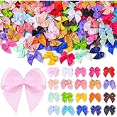 220PCS Tinkrstuff Colorful Mini Bows for Crafts, 1" Fabric Small Bows for Decoration,Satin Ribbon Tiny Bow for Clothes Ornament, Cute Christmas Tree Bows &Thanksgiving Gifts Party Cake Balloon Decor