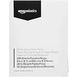Amazon Basics Multipurpose Copy Printer Paper - 96 Bright White, 8.5 x 11 Inches, 1 Ream (500 Sheets)