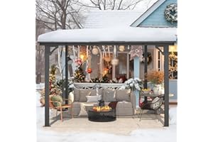 U-MAX 10’ x 10’ Gazebo, Hard Top Gazebos Pergola on Clearance, Outdoor Patio Gazebo 10x10 Awnings for Deck, Porch, Backyard a