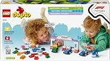 LEGO DUPLO Town F1 Team Race Cars & Drivers 10 Cars Crane Lights Podium 2+ view 11