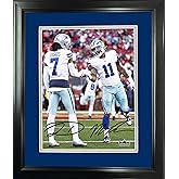 Framed Micah Parsons & Trevon Diggs Dual Facsimile Laser Engraved Signature Auto Dallas Cowboys 11"x14" Football Photo HOFSM Holo