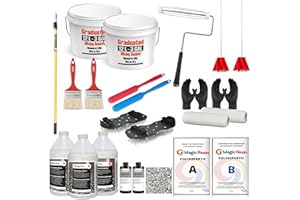 Magic Resin | Medium Flakes Coverage | Durable Floor Epoxy Resin & Polyaspartic DIY Kit | UV-Stable | Non-Yellowing for Garag