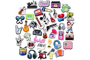 BFWRGUO 40Pcs Cheer Truck Unicorn Astronaut Plants Shoe Charms, Terror Cowboy Gardening Music Camp Charms Pack for Shoe Decoration