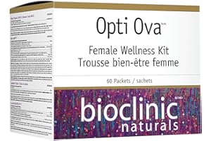 Bioclinic Naturals Opti Ova Female Wellness Kit 60 Packets, N-Acetylcysteine, Vitamins D3, E & B's, Folate, Omega-3, L-Carnit