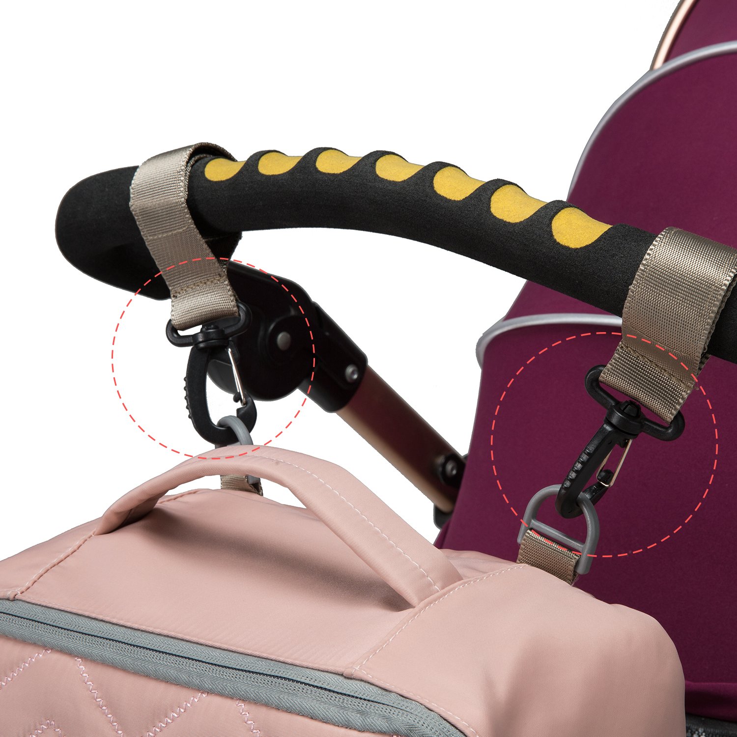 SoHo NY Diaper Backpack Bag 4Pc Chevron, Pink