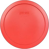 Pyrex 7402-PC Red Round Storage Replacement Lid Cover fits 6 & 7 Cup 7" Dia. Round