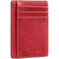 CALGARI Italian Leather Minimalist Wallet - RFID Blocking Luxury Wallet For Men & Women (Lavender) - View #10