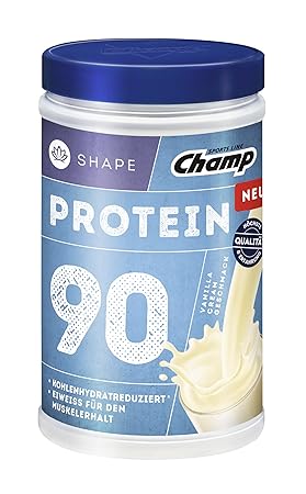 Champ Shape Protein 90 Eiweißshake, 24 g Protein pro Portion, Vanille-Cream, 390 g Portion