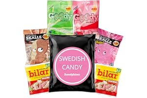 SCANDYLICIOUS Swedish Candy Mix - Bubs Goody Ovals - Skull Candy - Sour and Sweet - Ahlgrens Bilar From Sweden