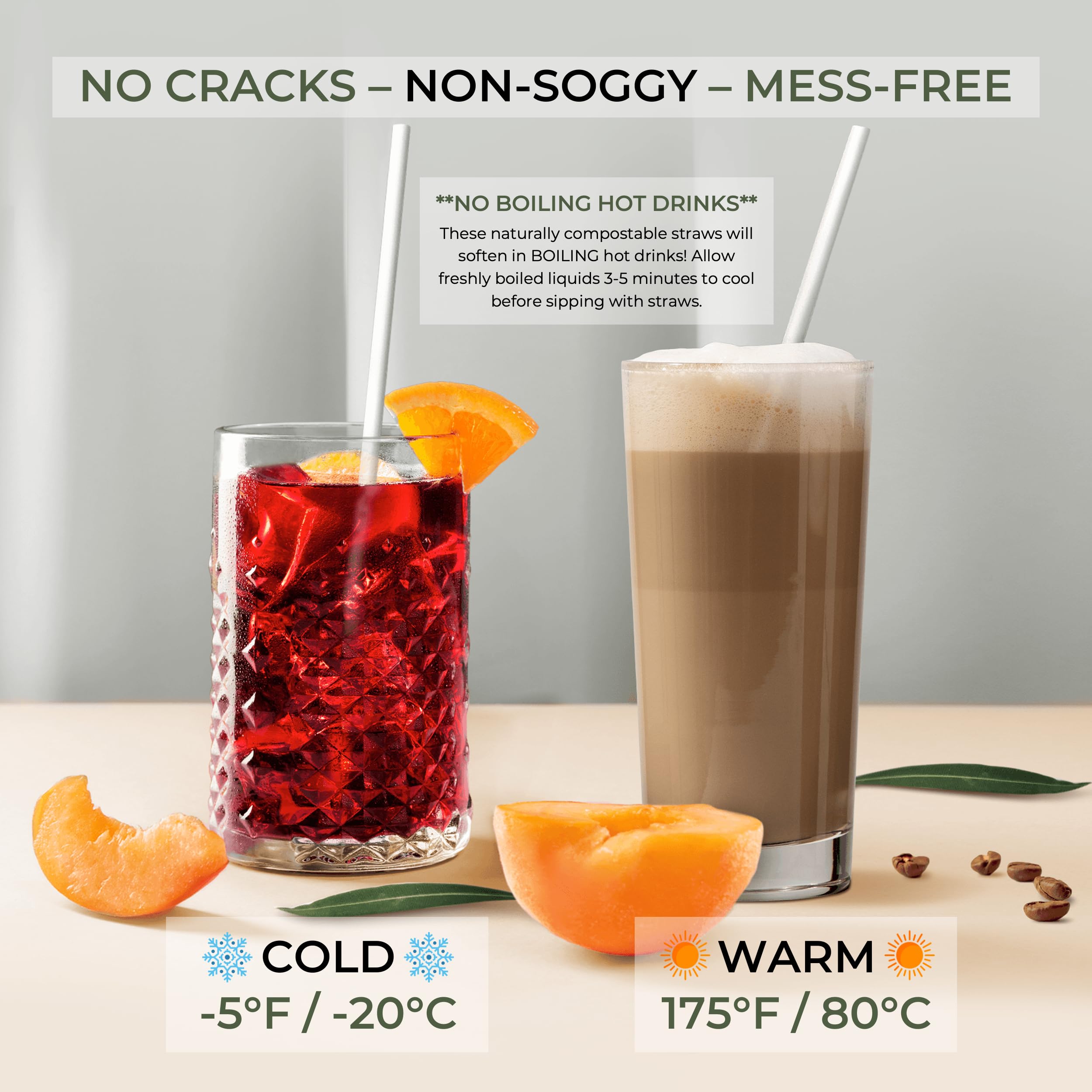 EcoPreps 10” Biodegradable Bamboo Fiber Straws, Extra-Long Straw | 100 Count, 100% Compostable, Plastic-Free, Eco-Friendly Drinking Straw | Plant Fiber, Party Jumbo Disposable Straws, 10 Inches Tall - Image 5