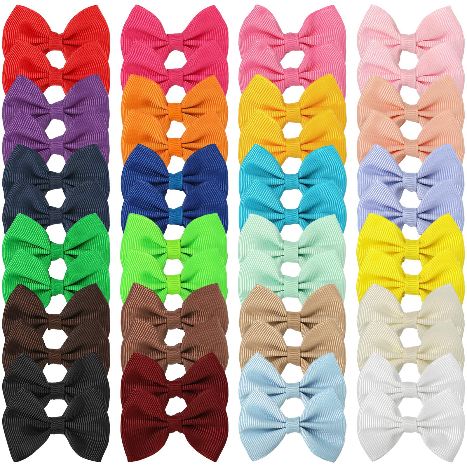 Photo 1 of XIMA 48PCS(24pairs) Dog's Hair Bows Clips,Small Handmade Hair Accessories Bow Pet Puppy for Doggies Cat Kitten Rabbit Grooming Accessories (Mixcolors-48pcs Bows Hair Clip)