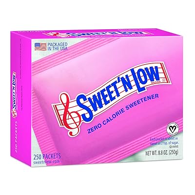 Sweet'N Low Sweetener, 250 Count Packets (Pack of 8)