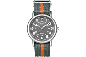 Timex Weekender 38mm Unisex Analog Watch | INDIGLO Backlight | Adjustable Durable Nylon Fabric Slip Through Strap | 24 Hour Time
