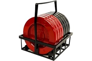 ALLEN R. SHUFFLEBOARD CO., INC. Allen Shuffleboard Recreation Discs (Red & Black) with Disc Carrier