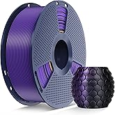 SUNLU Silk Dual Color PLA Filament, Silk PLA 3D Printer Filament 1.75mm, Neatly Wound Shiny Silk 3D Printer Filament, Dimensional Accuracy +/-0.02mm, 1KG Spool (2.2lbs), Silk Dual Color (Black Purple)