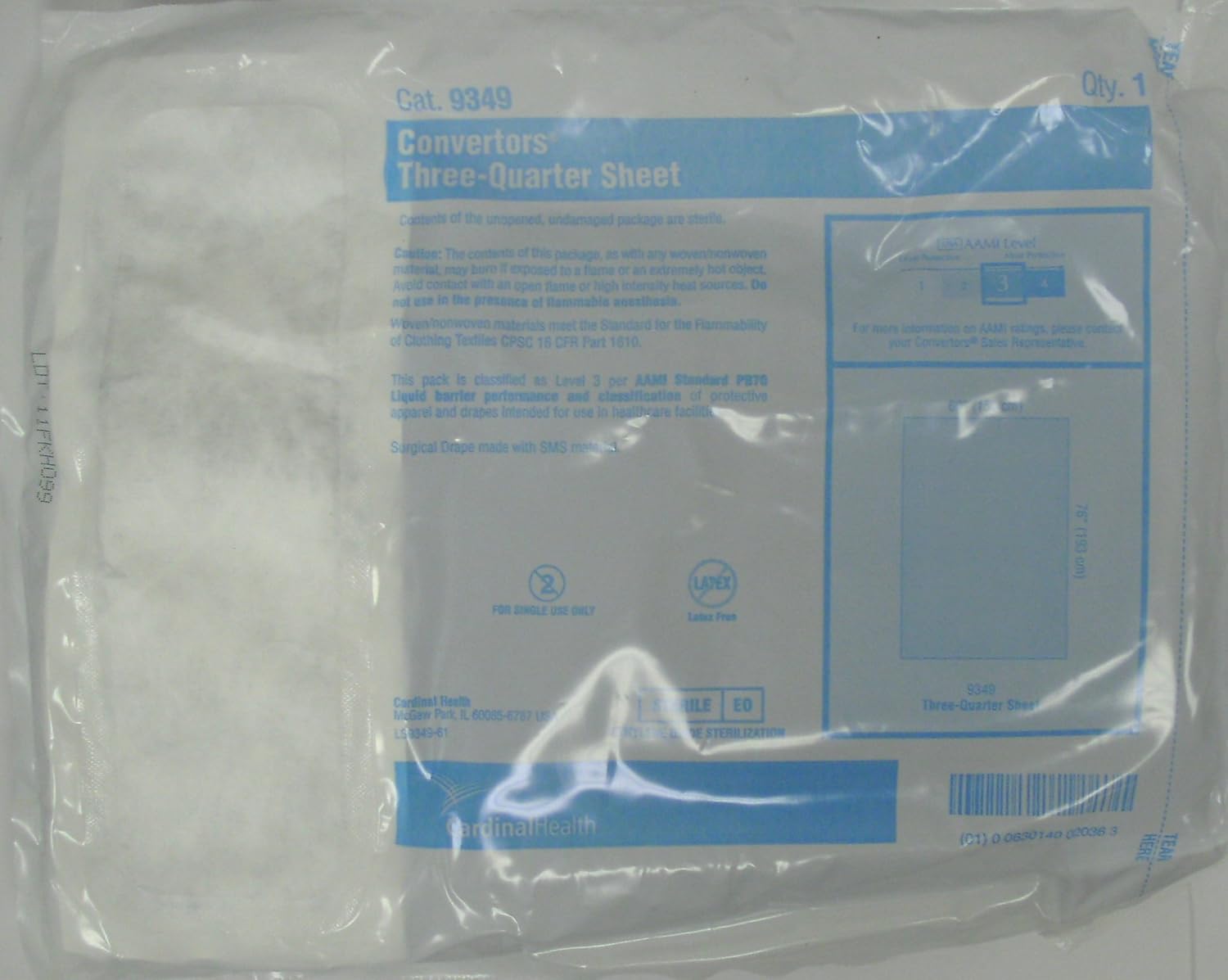 Cardinal Health 9349 Tiburon FanFolded Drape Sheet