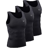 NELEUS Men's 3 Pack Athletic Compression Under Base Layer Sport Tank Top