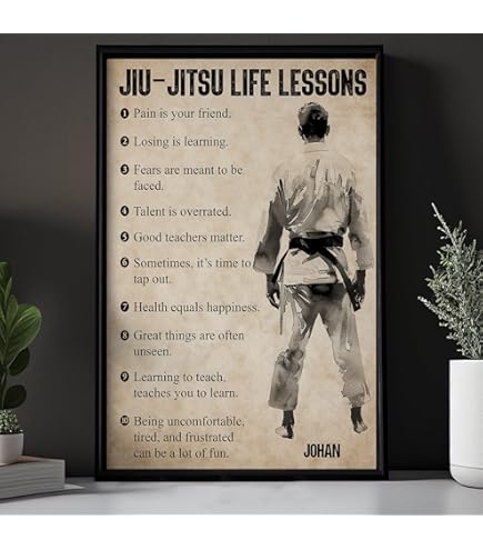 Amazon.com: Damdekoli Jiu Jitsu Skeleton Fighter Canvas - BJJ Wall