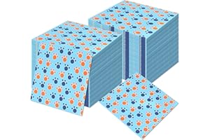 Janlaugh Cartoon Blue Dog Disposable Napkins 40 Pcs Dog Birthday Decorations Blue Dog Paw Print Napkins for Blue Dog Theme Birthday Party Supplies Baby Shower Decorations