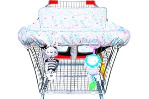 XiOiOiX 2 in 1 Shopping Cart Cover&High Chair Cover for Restaurant Seat, Grocery Cart Cover for Baby Infant Toddler Girl/Boy 