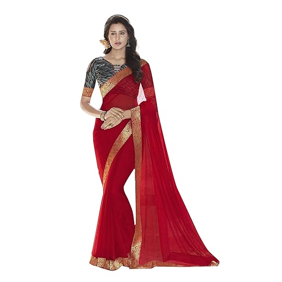 Shaily Red Pure Silk Printed Saree [BLUECITY3005SSR1]