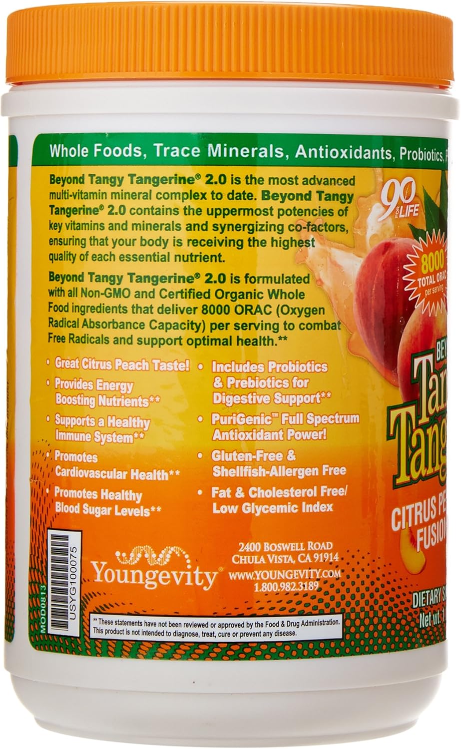 Beyond Tangy Tangerine 2.0 Citrus Peach Infusion Canister 3-Pack 1 LB each: Health & Personal Care