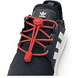 HILELIFEElastic No Tie Shoelaces Easy Tie Shoe Laces for Adults and Kids – No Tie Shoe Laces Fit Most of Shoes (Red 1), Red 1