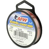 American Fishing Wire Bleeding Leader Blood Red Nylon Coated 1x7 Stainless Steel Leader Wire