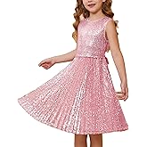 GRACE KARIN Girls Sequin Dress Sleeveless Prom Party Formal Graduations Fancy Tween Girls Dresses Size 5-12