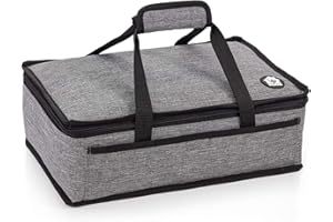 VP Home Insulated Casserole Carrier Travel Bag (Heather Gray) for Trip, Birthday Party, Mother's Day, Grocery Store, Supermarket, Outdoor Picnic etc.