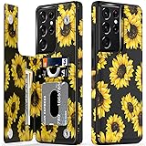 LETO Galaxy S21 Ultra Case,Flip Folio Leather